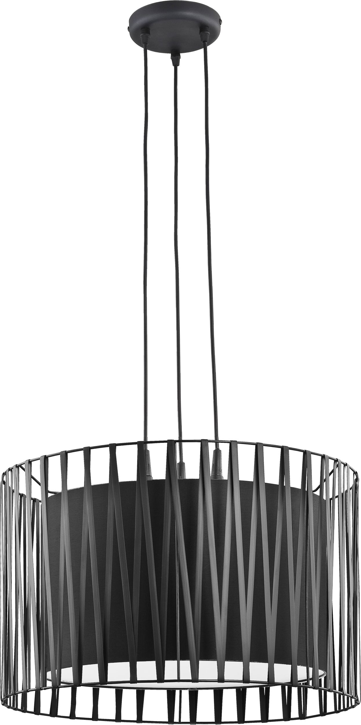 TK Lighting Harmony lampe suspendue 3x25 W noir 1655