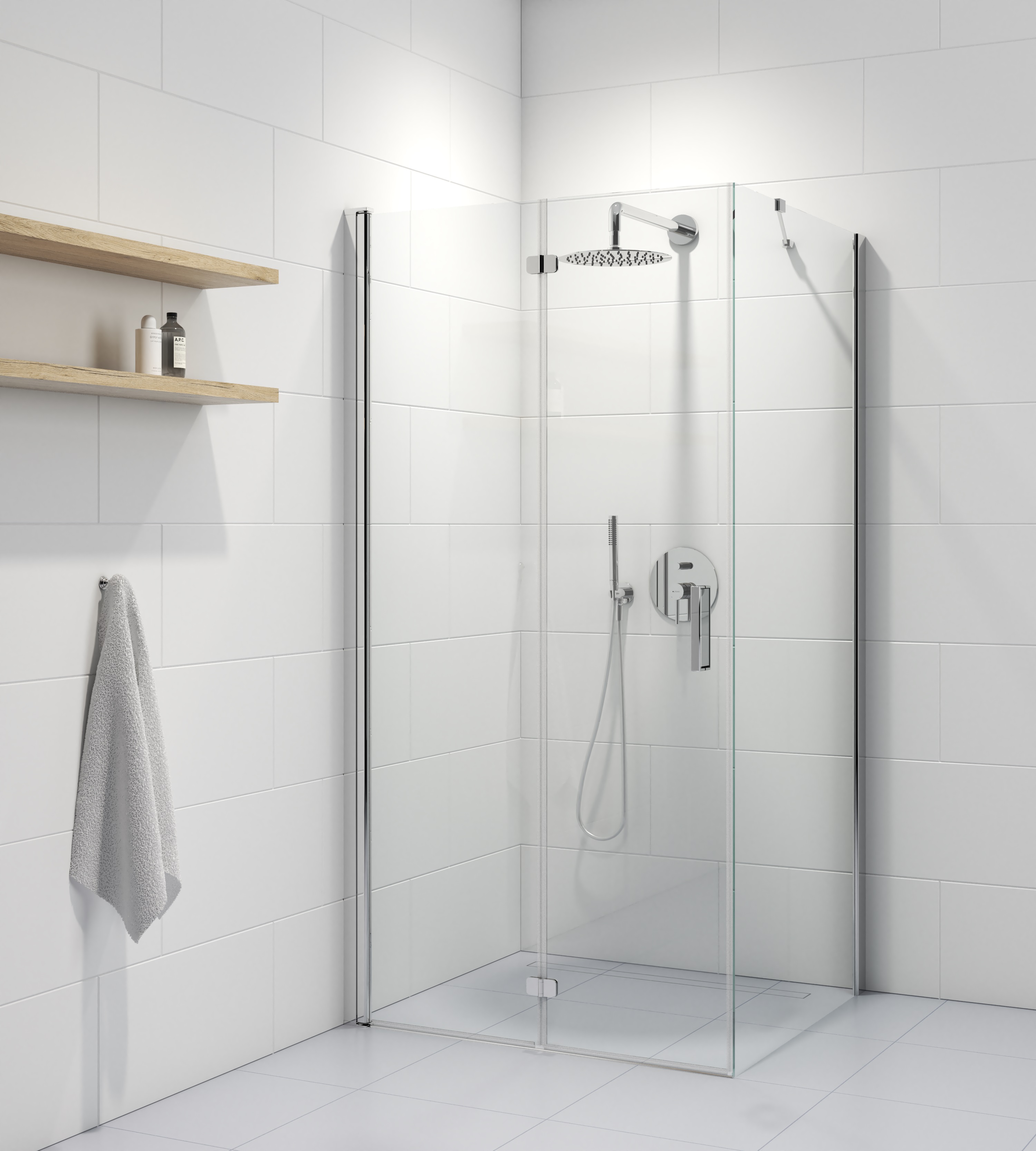 Set porte de douche Oltens Trana 21209100, paroi de douche Oltens Trana 22103100