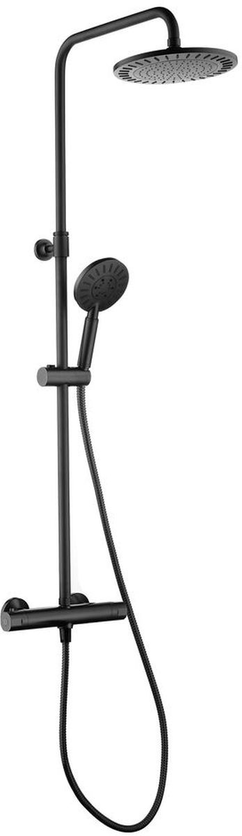 Tiger Splash Akcent Rainfall ensemble de douche mural avec thermostat noir 1715140746