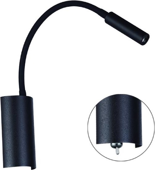 Open Design Nuto applique murale 1x3 W noir OR81718