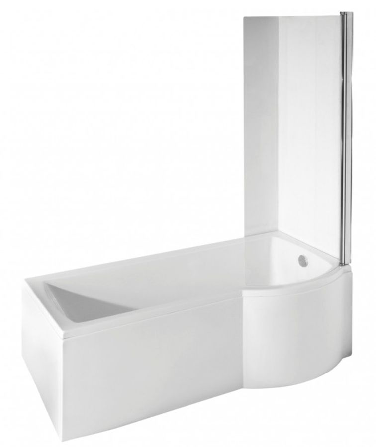 Besco Inspiro baignoire avec paroi 169.5x69.5 cm côté droit blanc #WAI-170-NPR