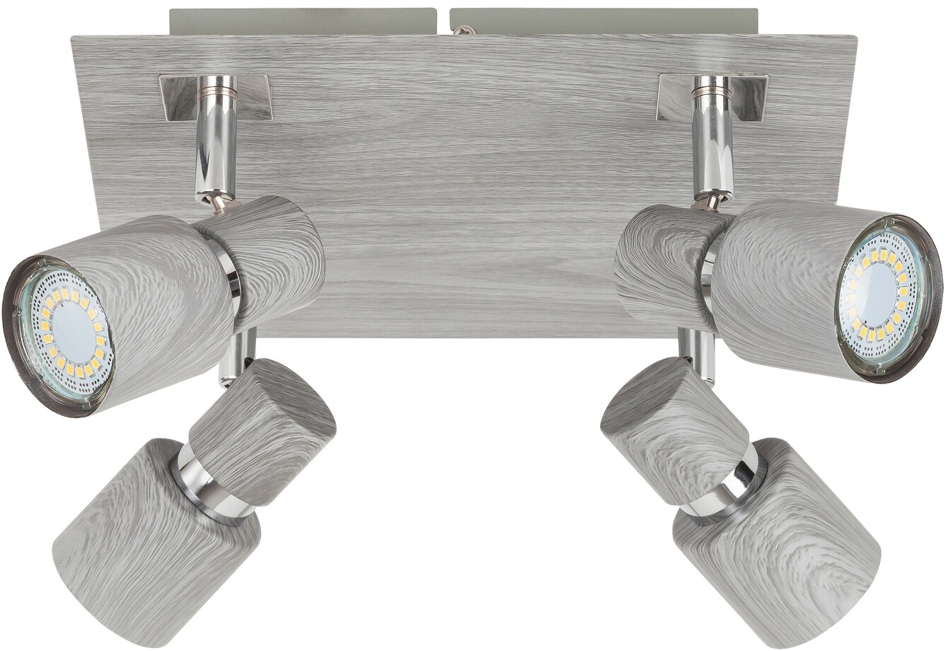 Rabalux Merkur plafonnier 4x50 W chrome-gris 6128