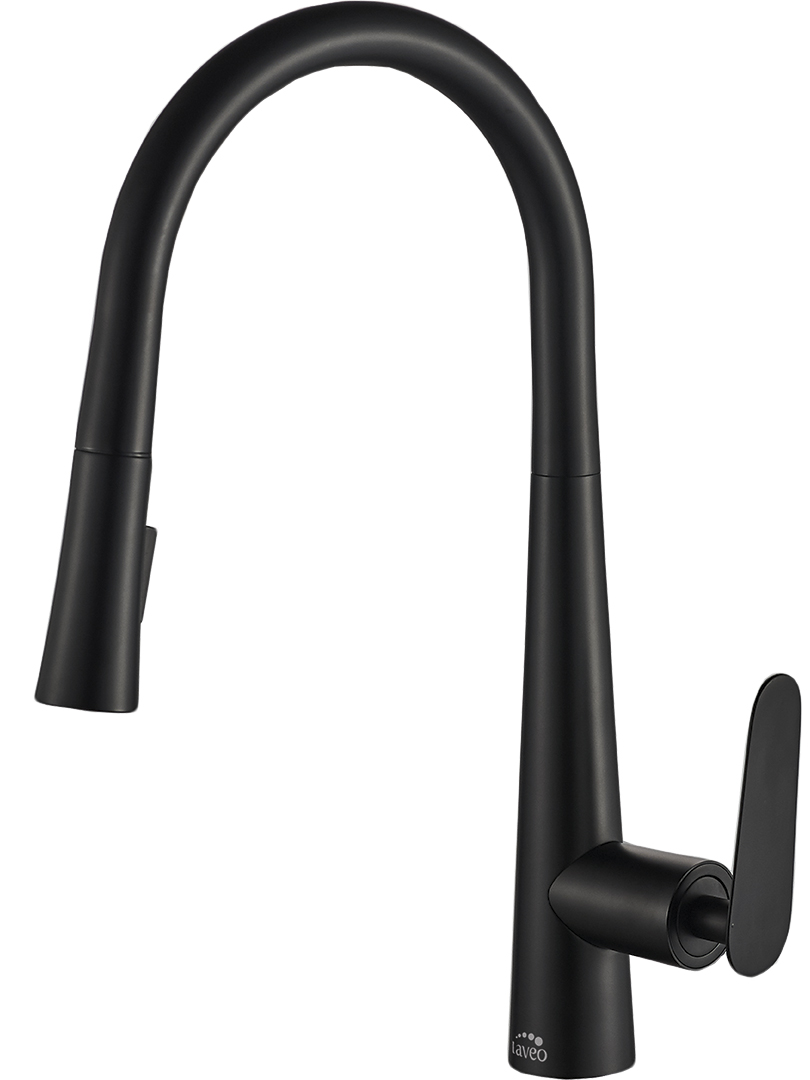 Laveo Nalda mitigeur de cuisine sur pied noir BAY769D