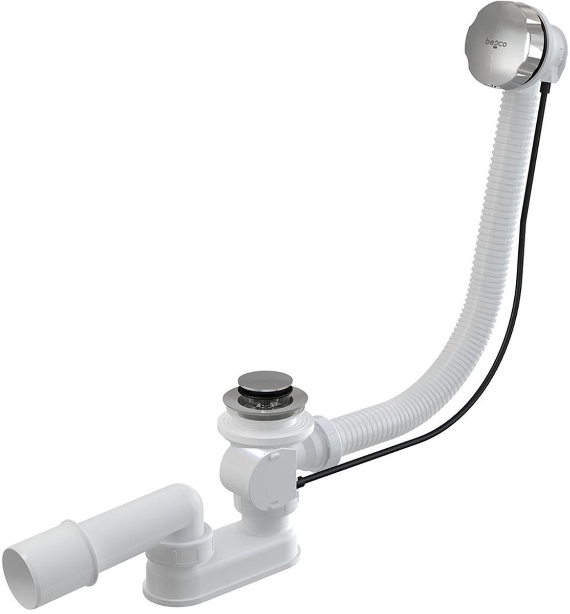 Besco siphon de baignoire blanc SW-AUTO-W