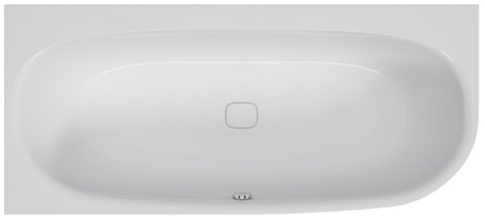 Hoesch iSensi baignoire d’angle 180x80 cm ovale blanc 3864.010