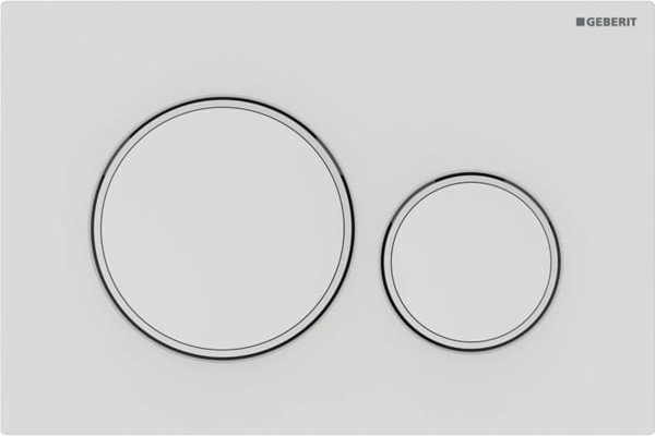 Geberit Sigma bouton de chasse d'eau pour WC blanc 115.882.01.1