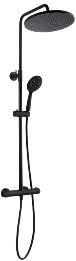 Kuchinox Boro ensemble de douche mural avec thermostat oui noir PKB70TD