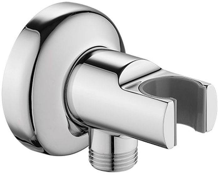 Omnires Art Deco raccord coudé avec support chrome 8869CR