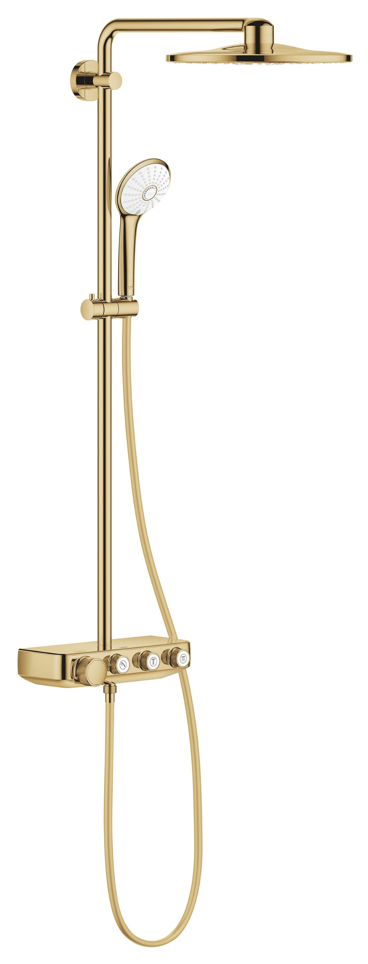 Grohe Euphoria ensemble de douche mural avec thermostat oui doré 26507GL0