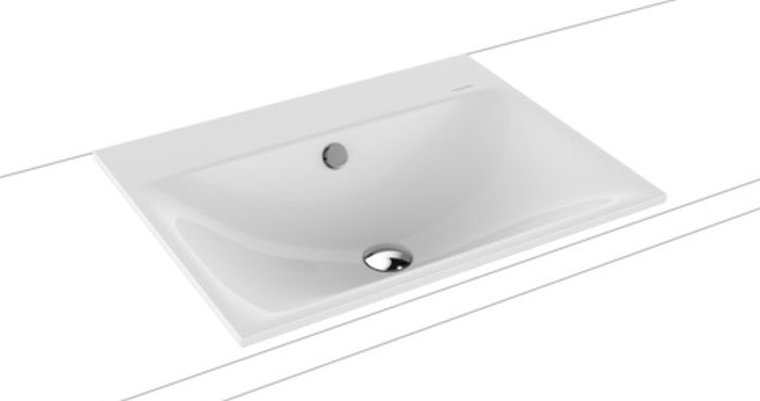 Kaldewei Silenio lavabo 60x46 cm rectangulaire encastrée blanc 907706003001
