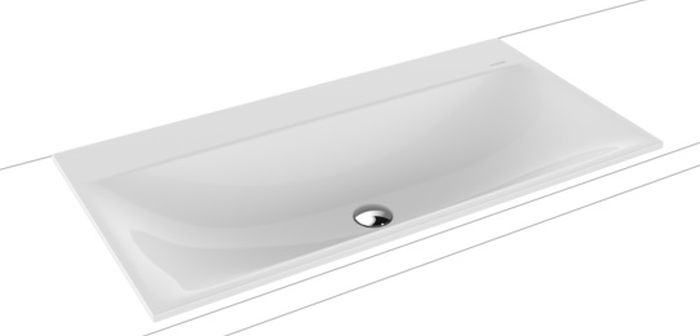Kaldewei Silenio lavabo 90x46 cm rectangulaire encastrée blanc 907806313001
