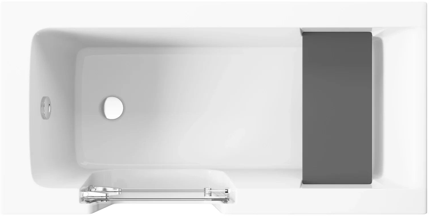 Polimat Vovo baignoire rectangulaire avec porte 140x70 cm blanc 00276