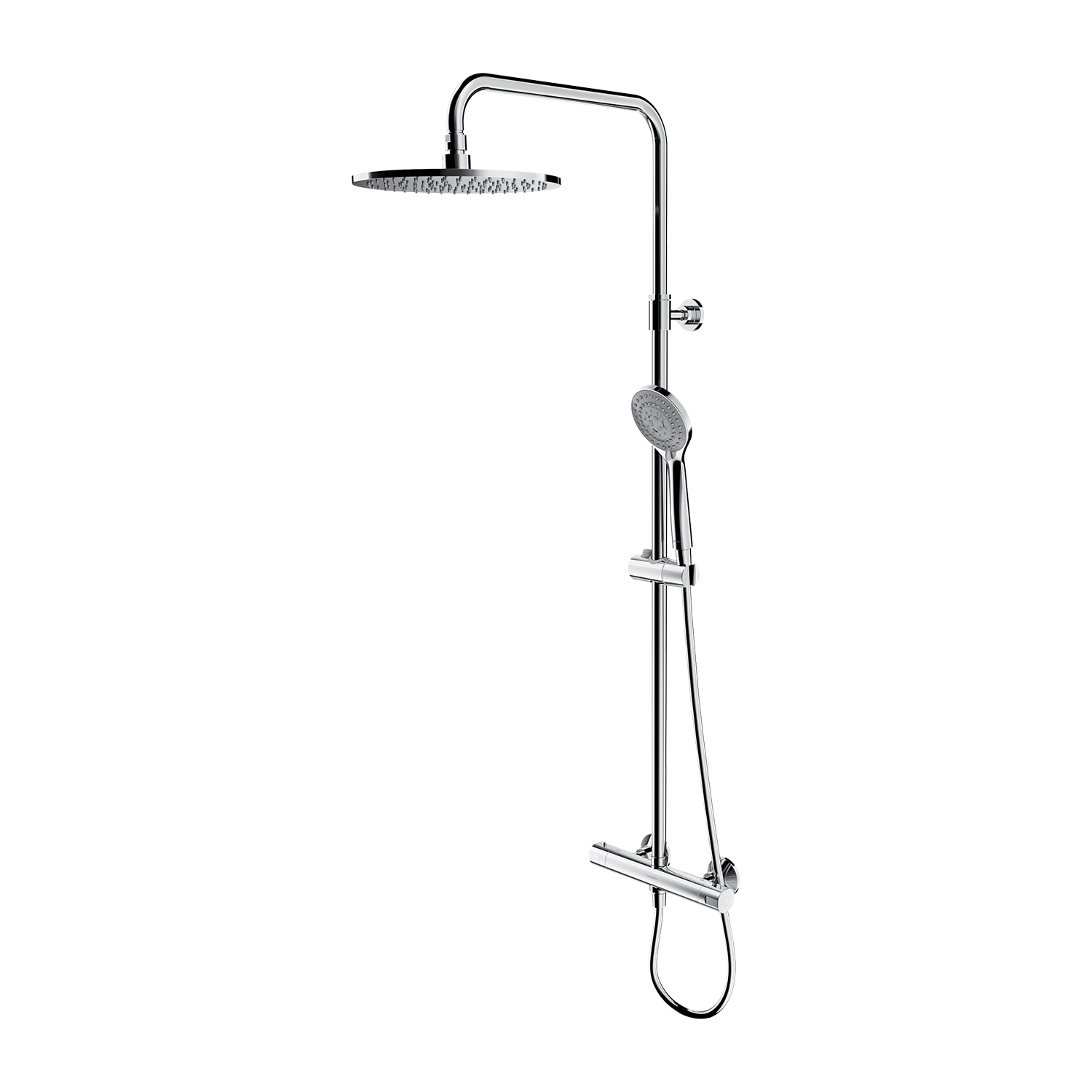 Omnires Y ensemble de douche mural avec thermostat oui chrome Y1244LUXLCR