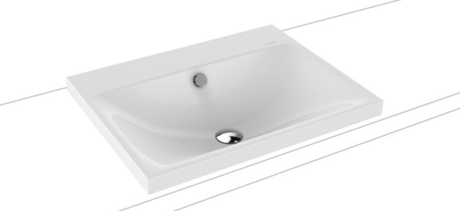 Kaldewei Silenio lavabo 60x40 cm rectangulaire à poser blanc 903906003001
