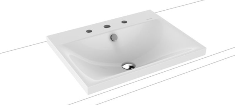 Kaldewei Silenio lavabo 60x46 cm rectangulaire à poser blanc 903906033001