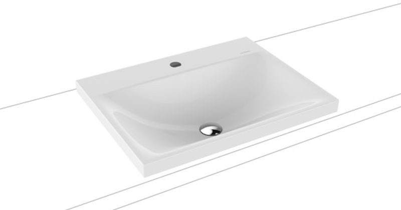 Kaldewei Silenio lavabo 60x46 cm rectangulaire à poser blanc 903906303001