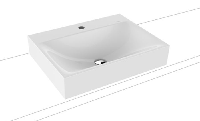Kaldewei Silenio lavabo 60x46 cm rectangulaire à poser blanc 904106303001