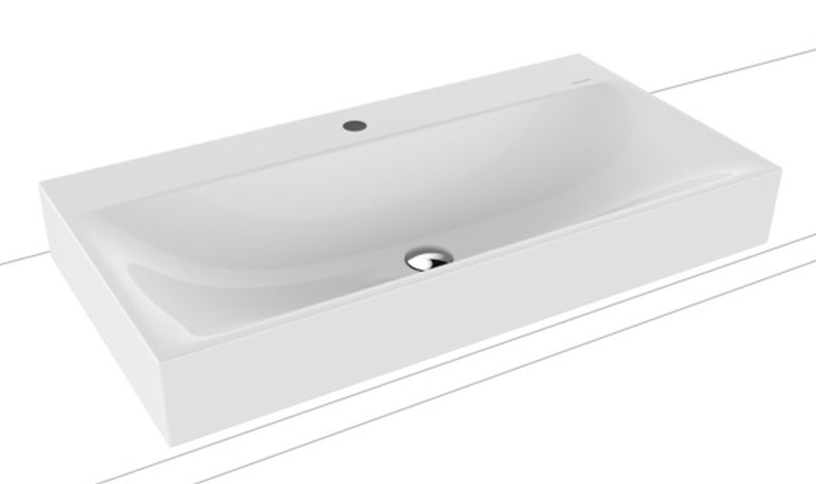 Kaldewei Silenio lavabo 90x46 cm rectangulaire à poser blanc 904206303001