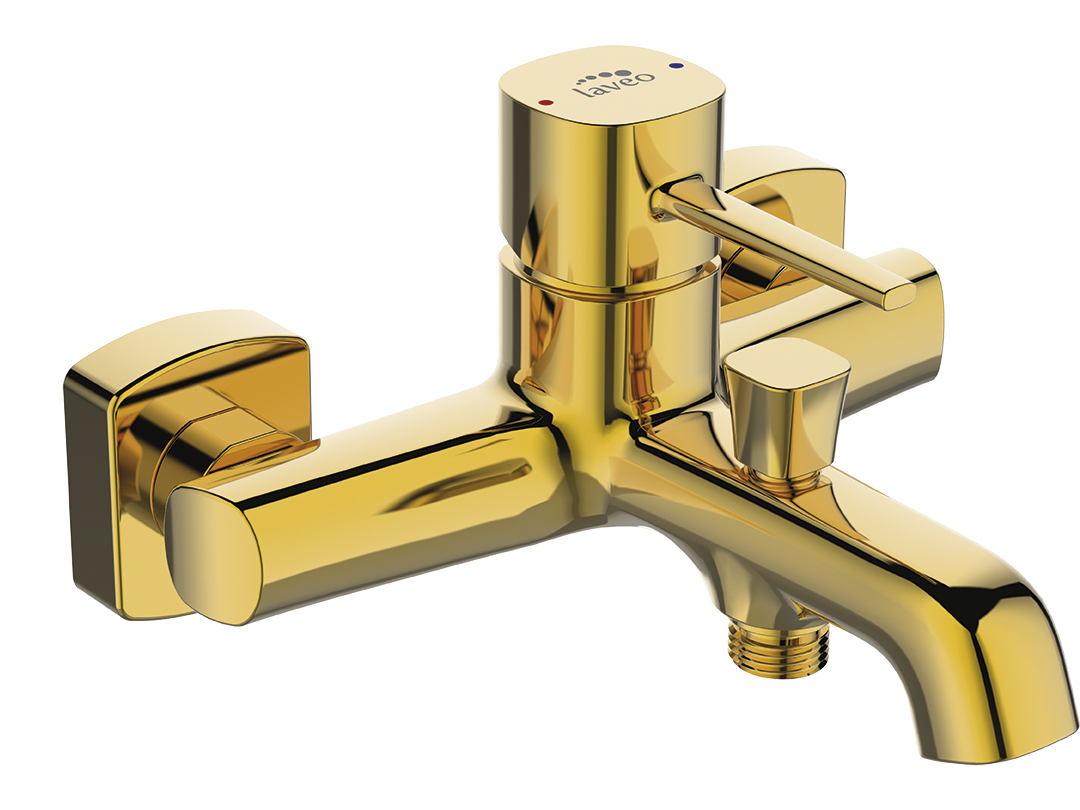 Laveo Pola mitigeur bain-douche murale doré BAPG10D