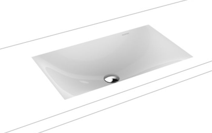 Kaldewei Silenio lavabo 63.4x39.1 cm rectangulaire sous plan blanc 906006313001