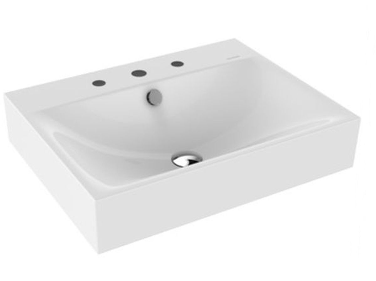 Kaldewei Silenio lavabo 60x46 cm rectangulaire classique blanc 904306033001