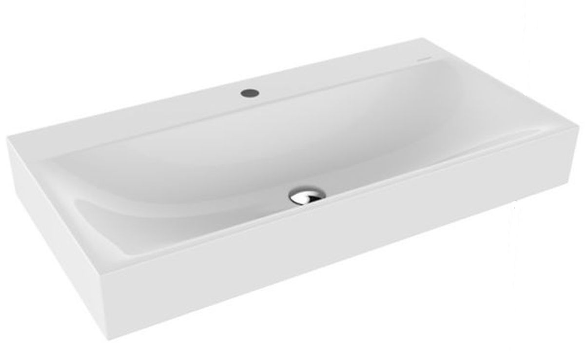 Kaldewei Silenio lavabo 90x46 cm rectangulaire classique blanc brillant 904406303001