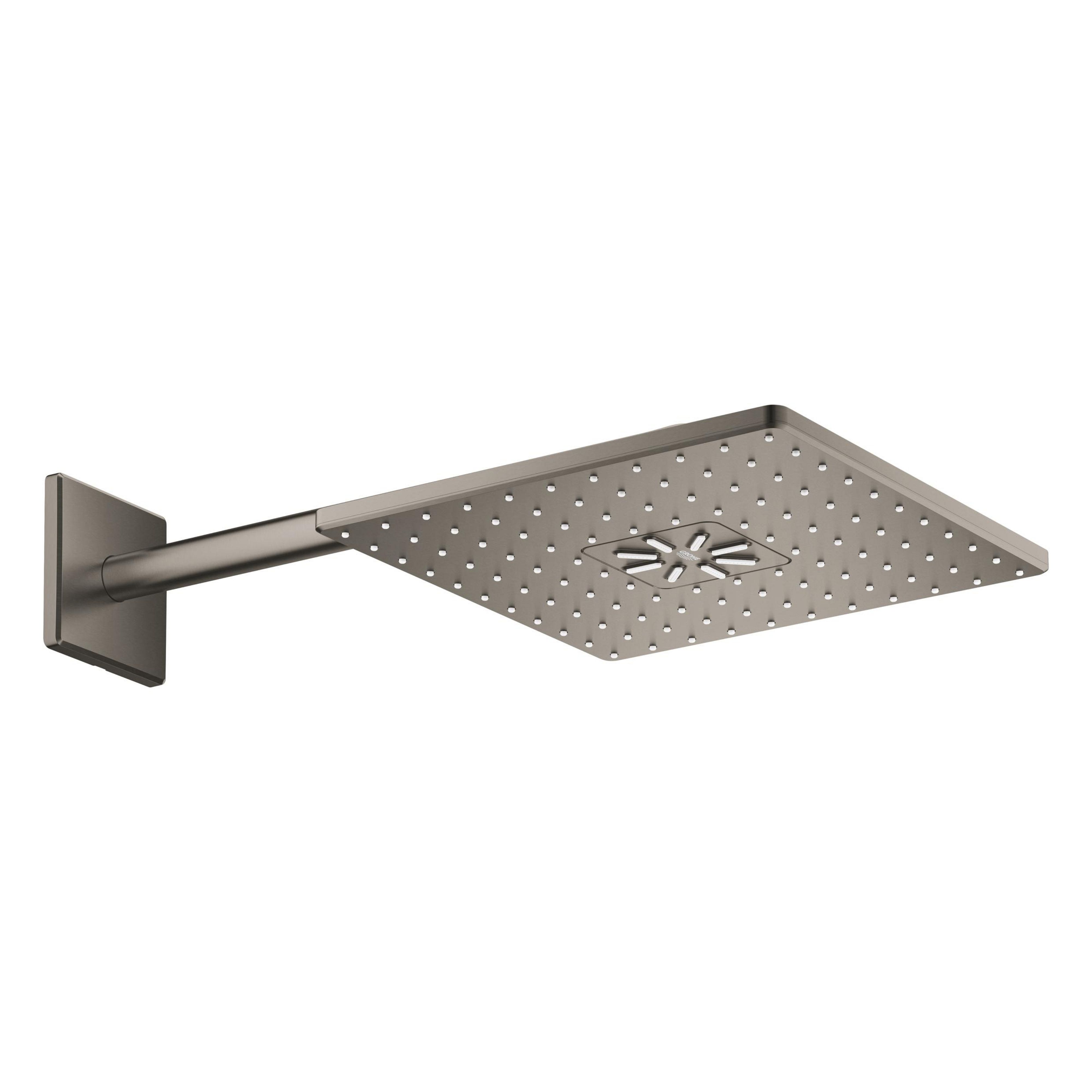 Grohe Rainshower douche à effet de pluie avec bras 31x31 cm carrée Brushed Hard Graphite 26479AL0