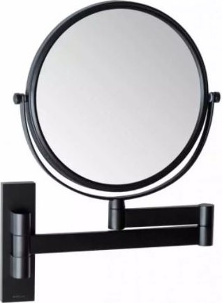 Stella miroir cosmétique 31.5x24 cm arrondi noir 22.01330-B