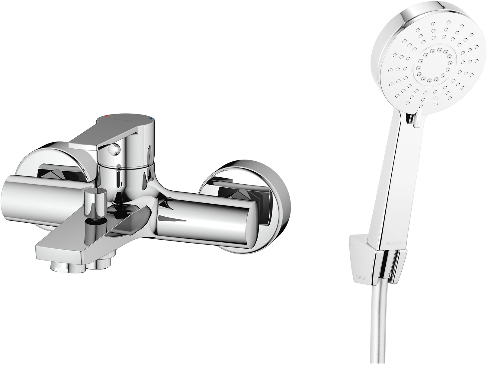 Set mitigeur bain-douche Oltens Jog 34003100, pommeau de douche Oltens Motala Select 37101100, 37200100, 37401100