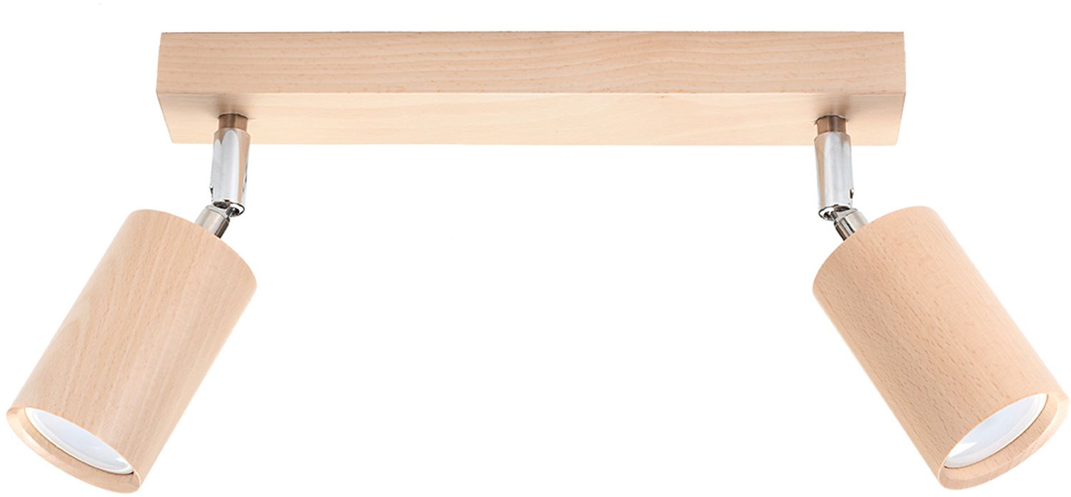 Sollux Lighting Berge plafonnier 2x40 W chrome-marron SL.0702