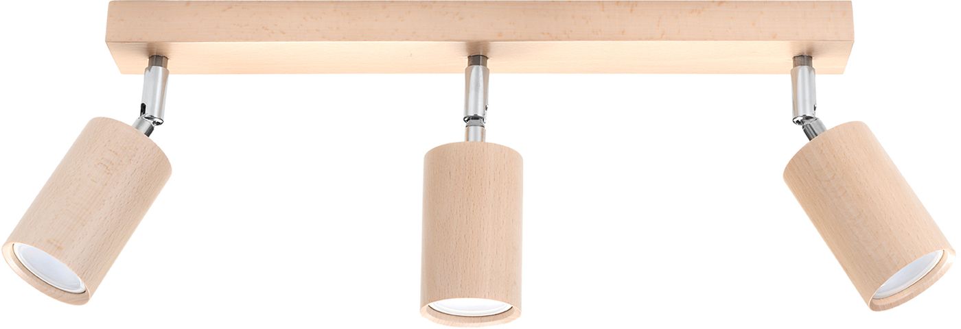 Sollux Lighting Berge plafonnier 3x40 W chrome-marron SL.0703