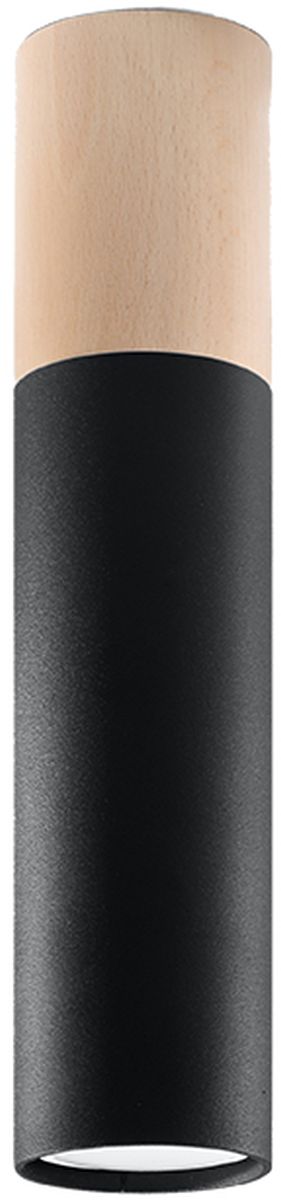 Sollux Lighting Pablo plafonnier 1x40 W noir-bois SL.0635