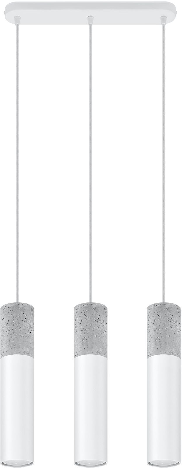 Sollux Lighting Borgio lampe suspendue 3x40 W blanc-béton SL.0649