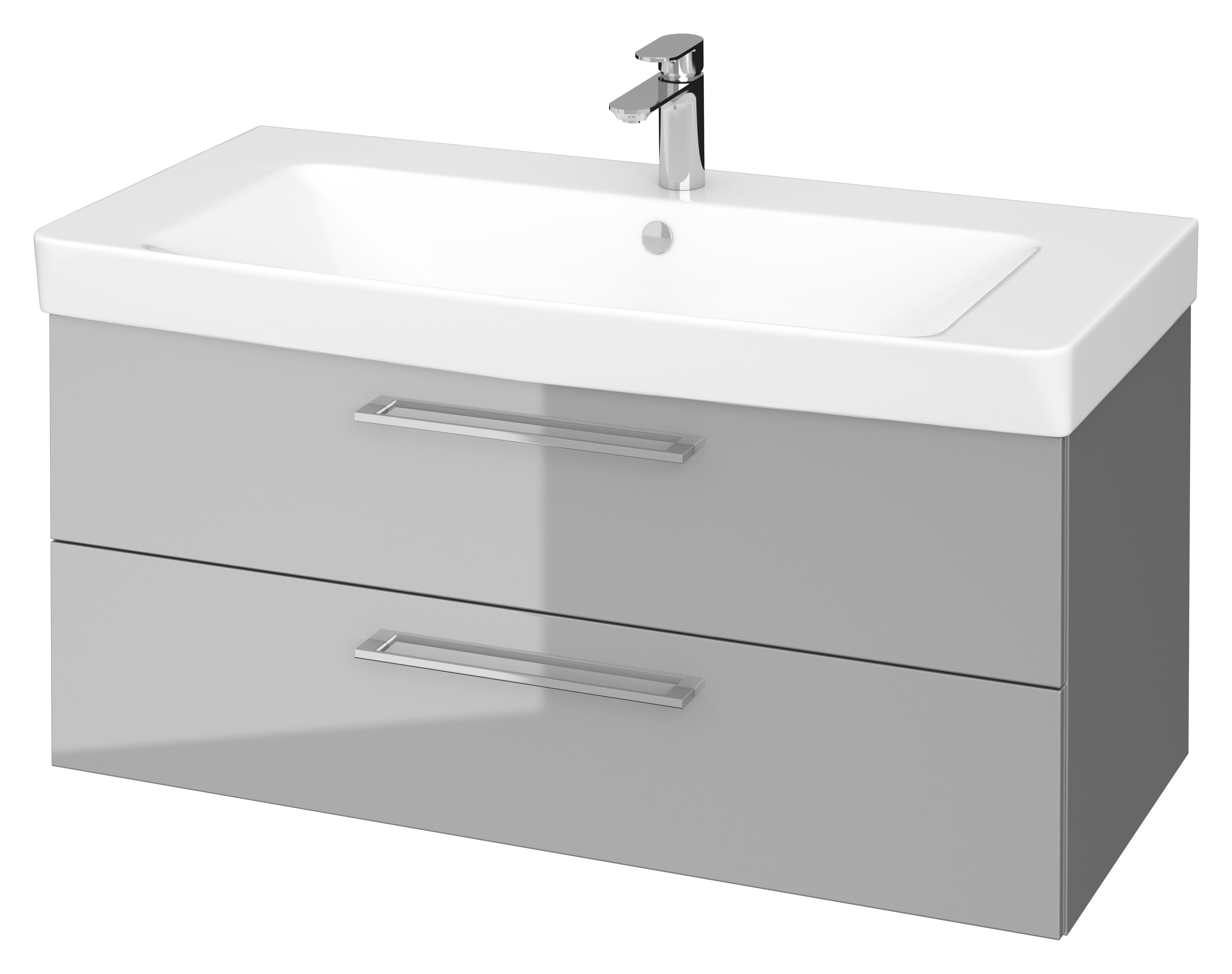 Cersanit Mille lavabo avec meuble 101 cm grise S801-332-DSM