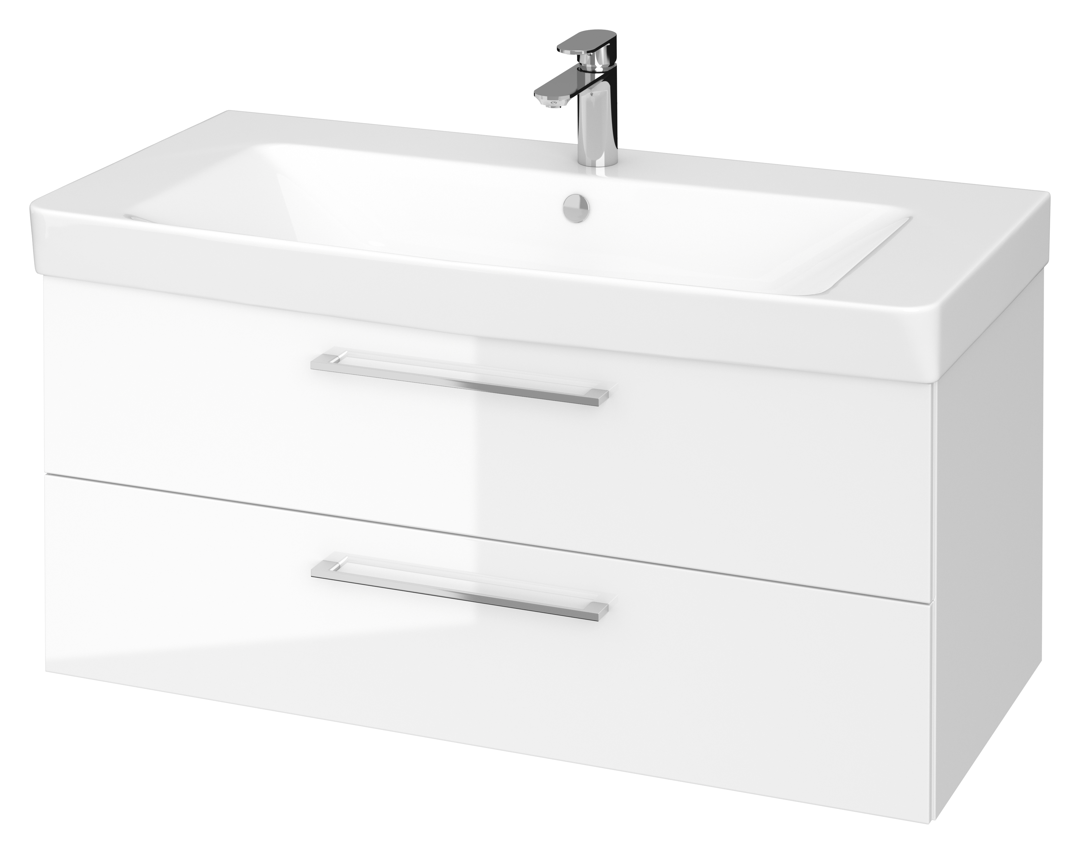 Cersanit Mille lavabo avec meuble 101 cm blanche S801-330-DSM