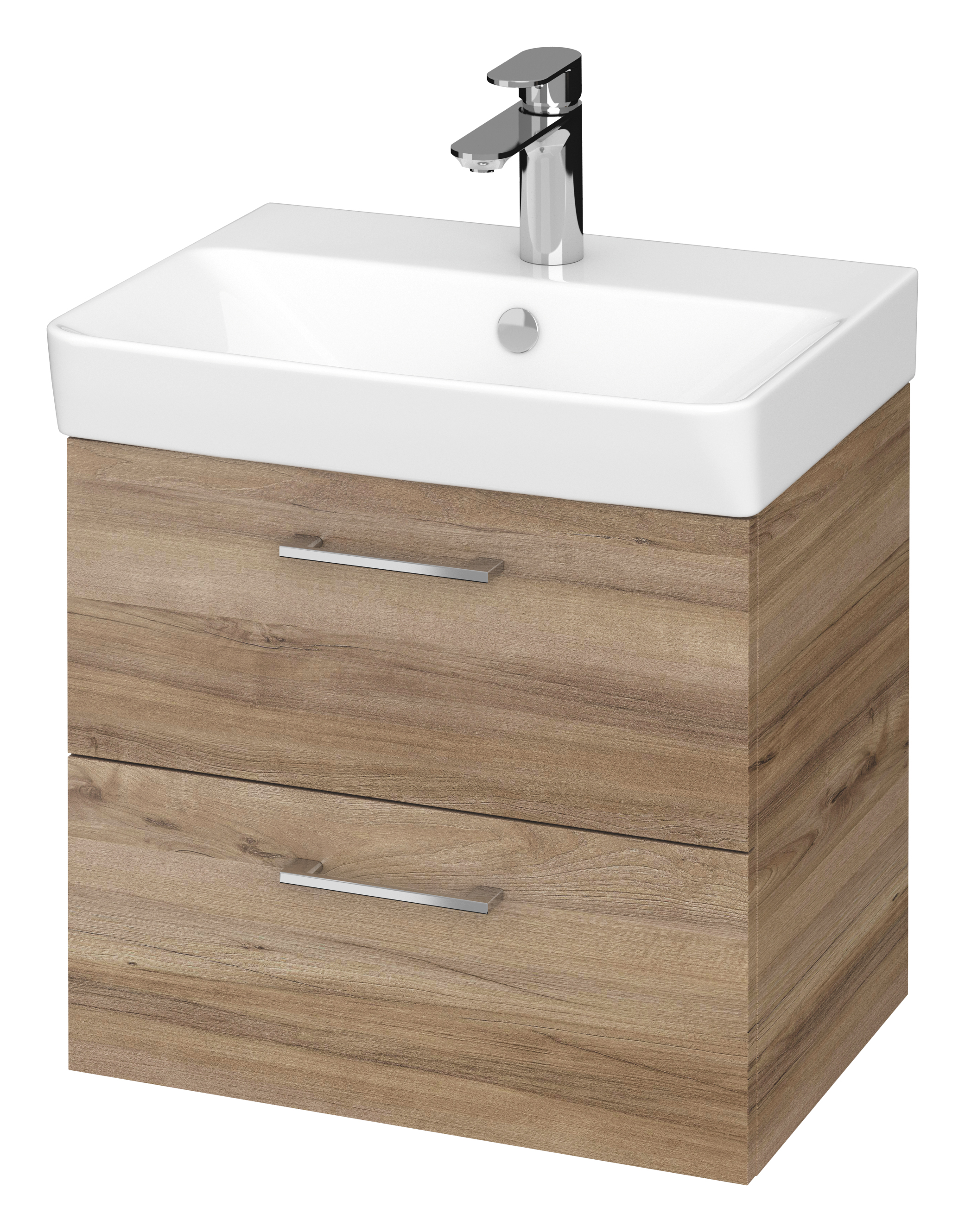 Cersanit Mille lavabo avec meuble 50.5 cm noyer S801-322-DSM
