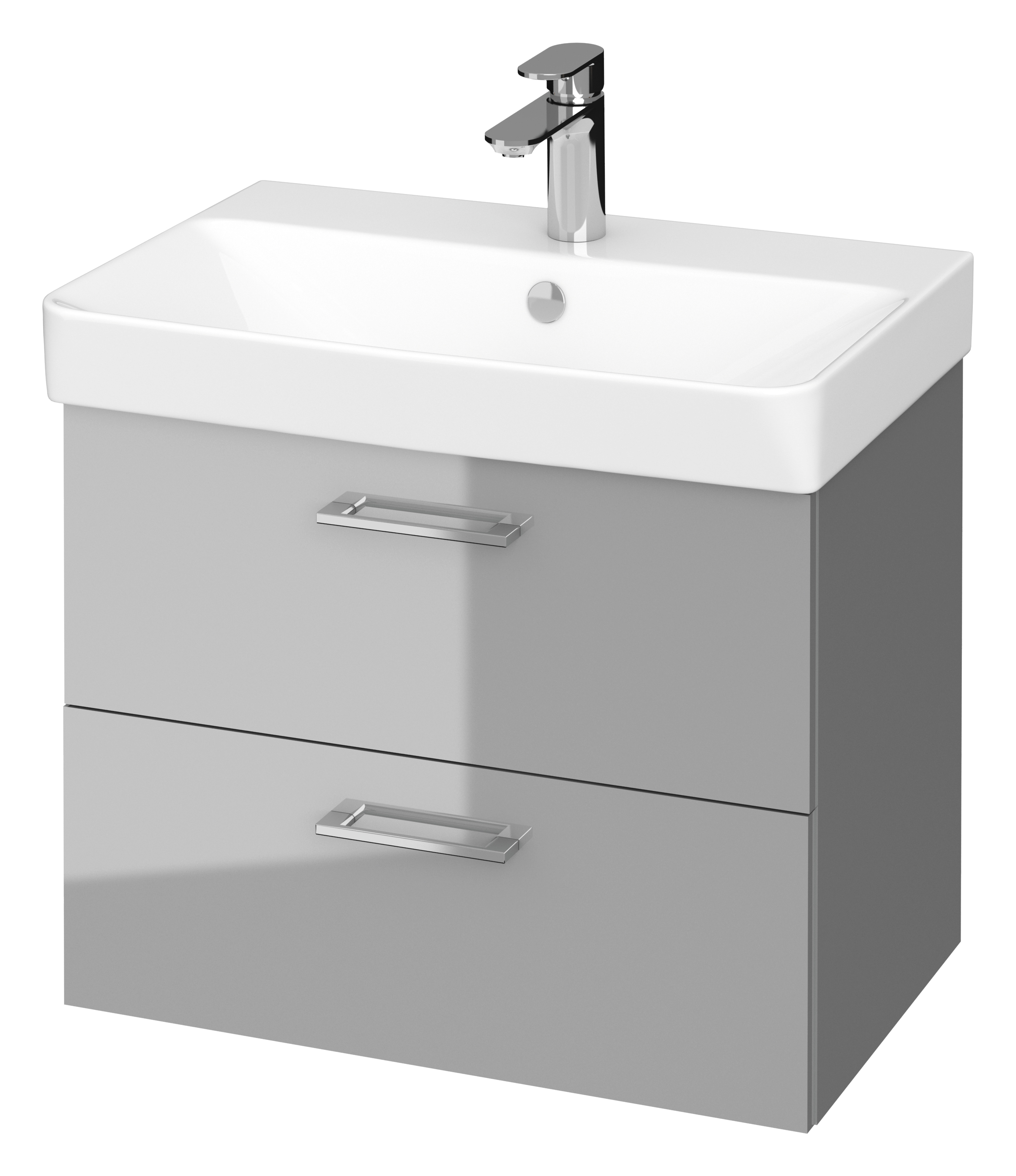 Cersanit Mille lavabo avec meuble 60 cm grise S801-317-DSM