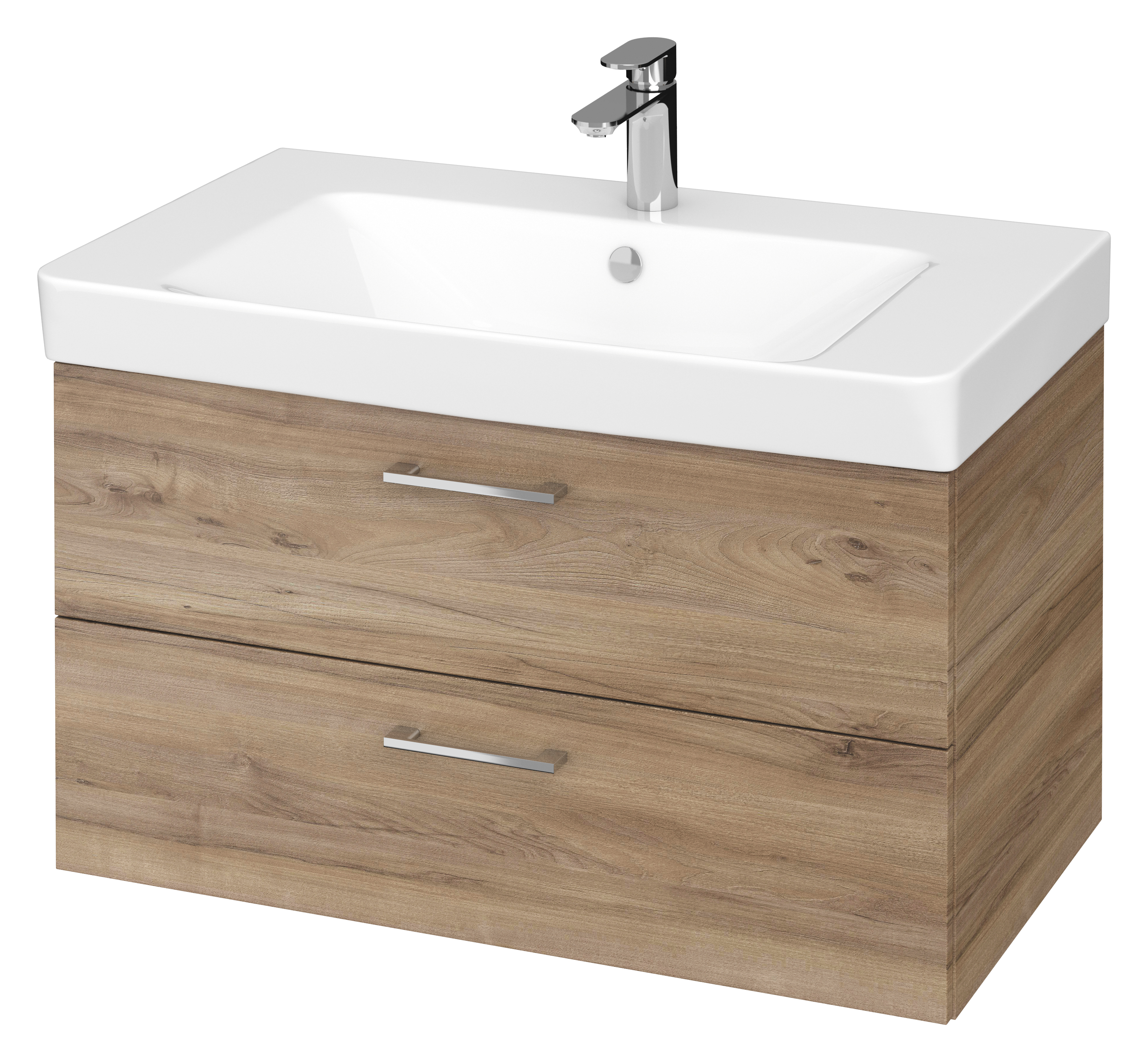 Cersanit Mille lavabo avec meuble 81 cm noyer S801-339-DSM