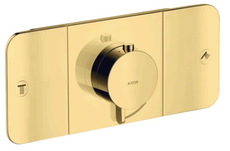 Axor One mitigeur bain-douche encastrée avec thermostat doré 45712990