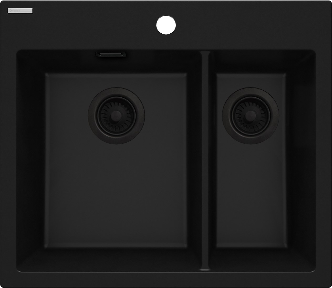Deante Eridan évier en granit 60x52 cm noir ZQE_N503