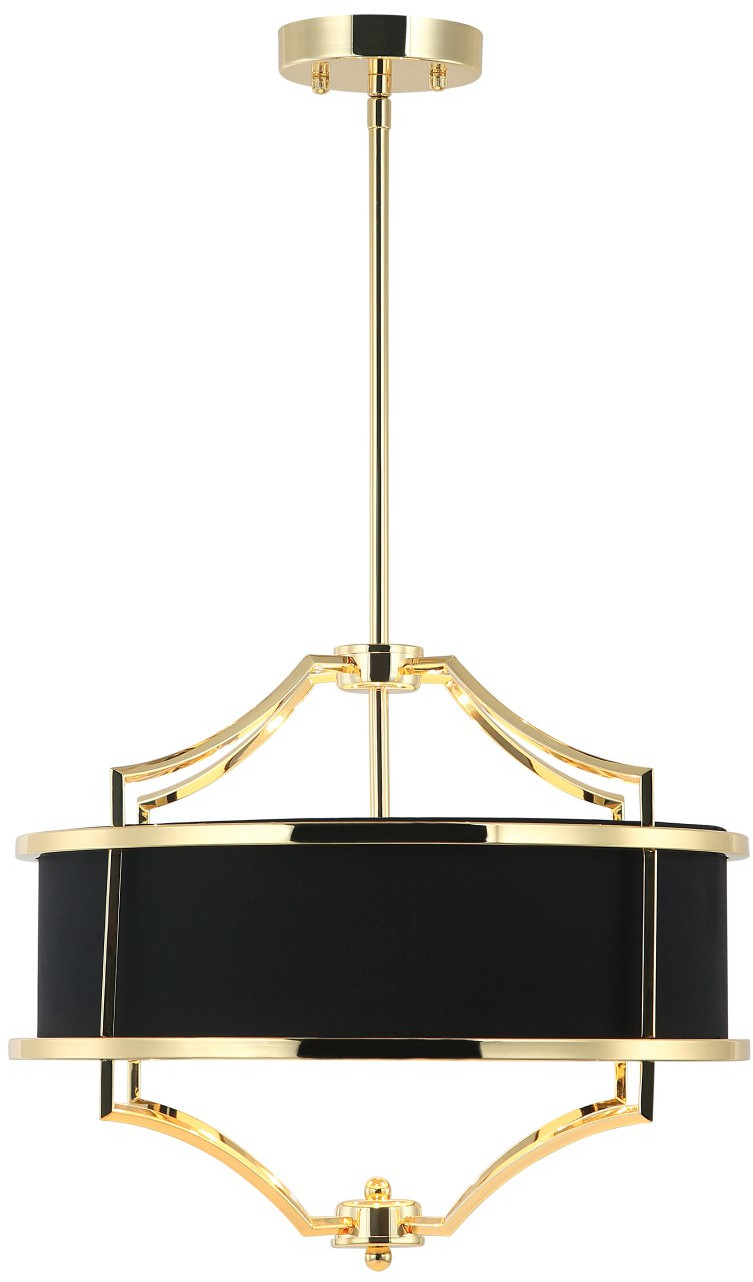 Open Design Stesso plafonnier 4x15 W noir-doré OR84153