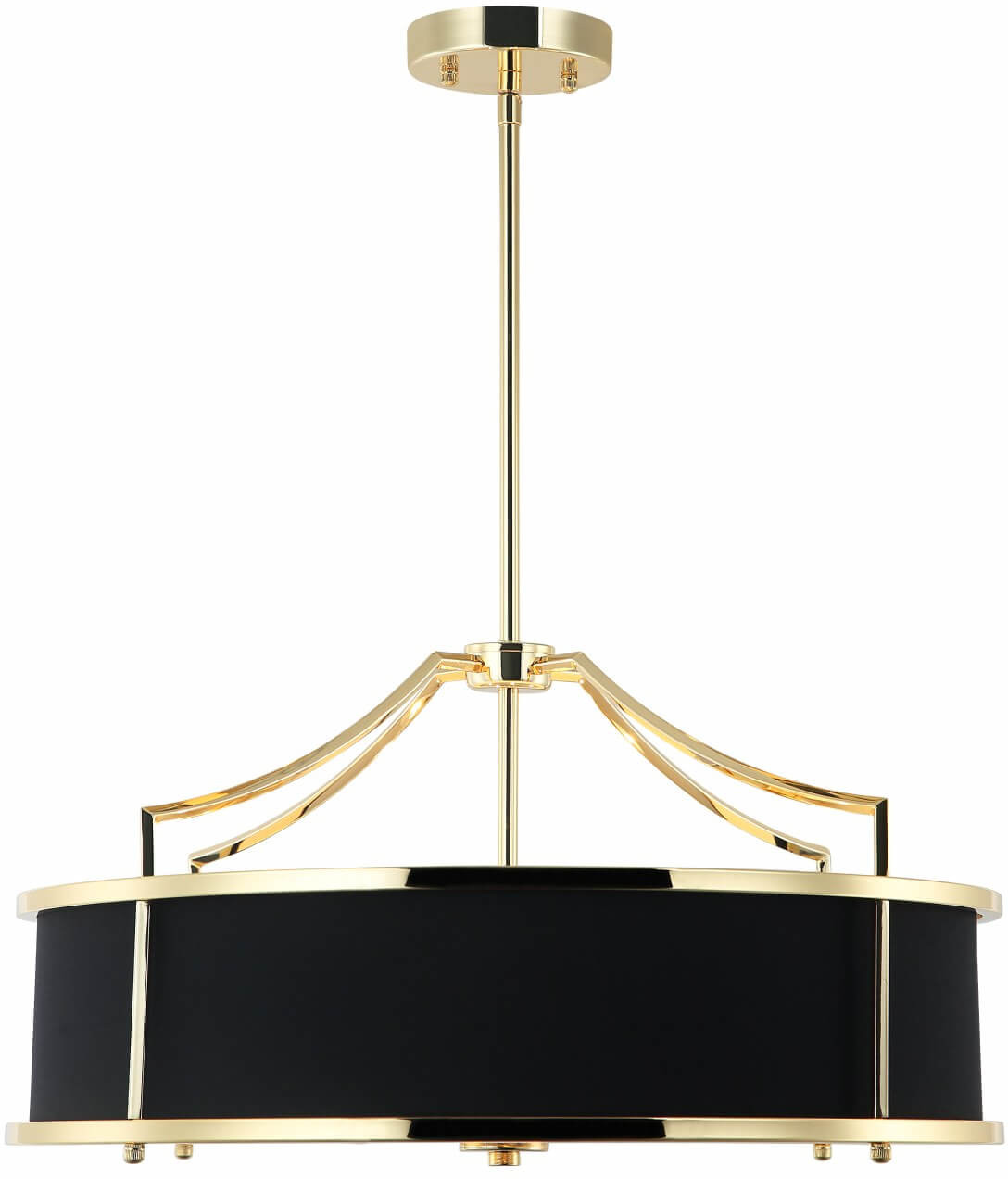 Open Design Stanza plafonnier 4x15 W noir-doré OR84146