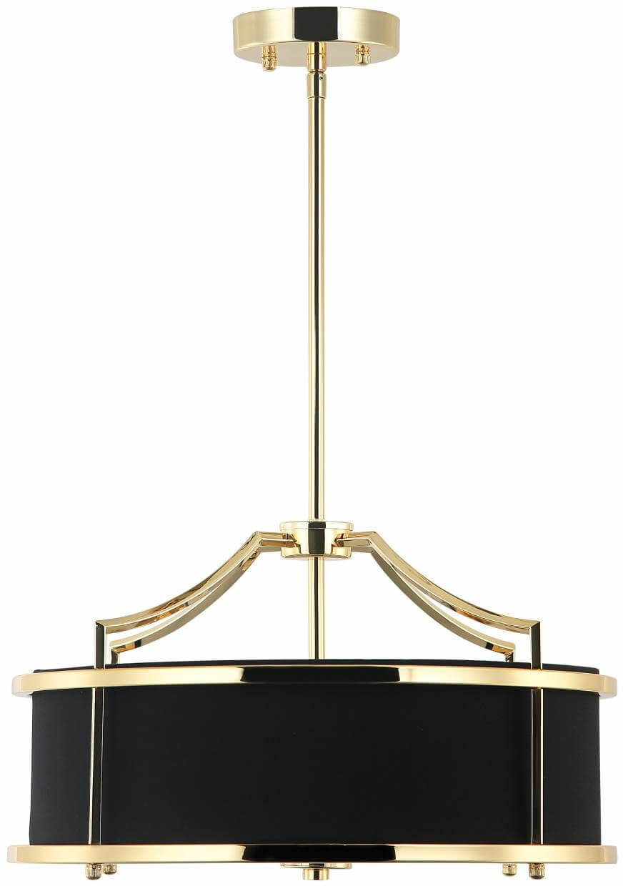 Open Design Stanza plafonnier 3x15 W noir-doré OR84139