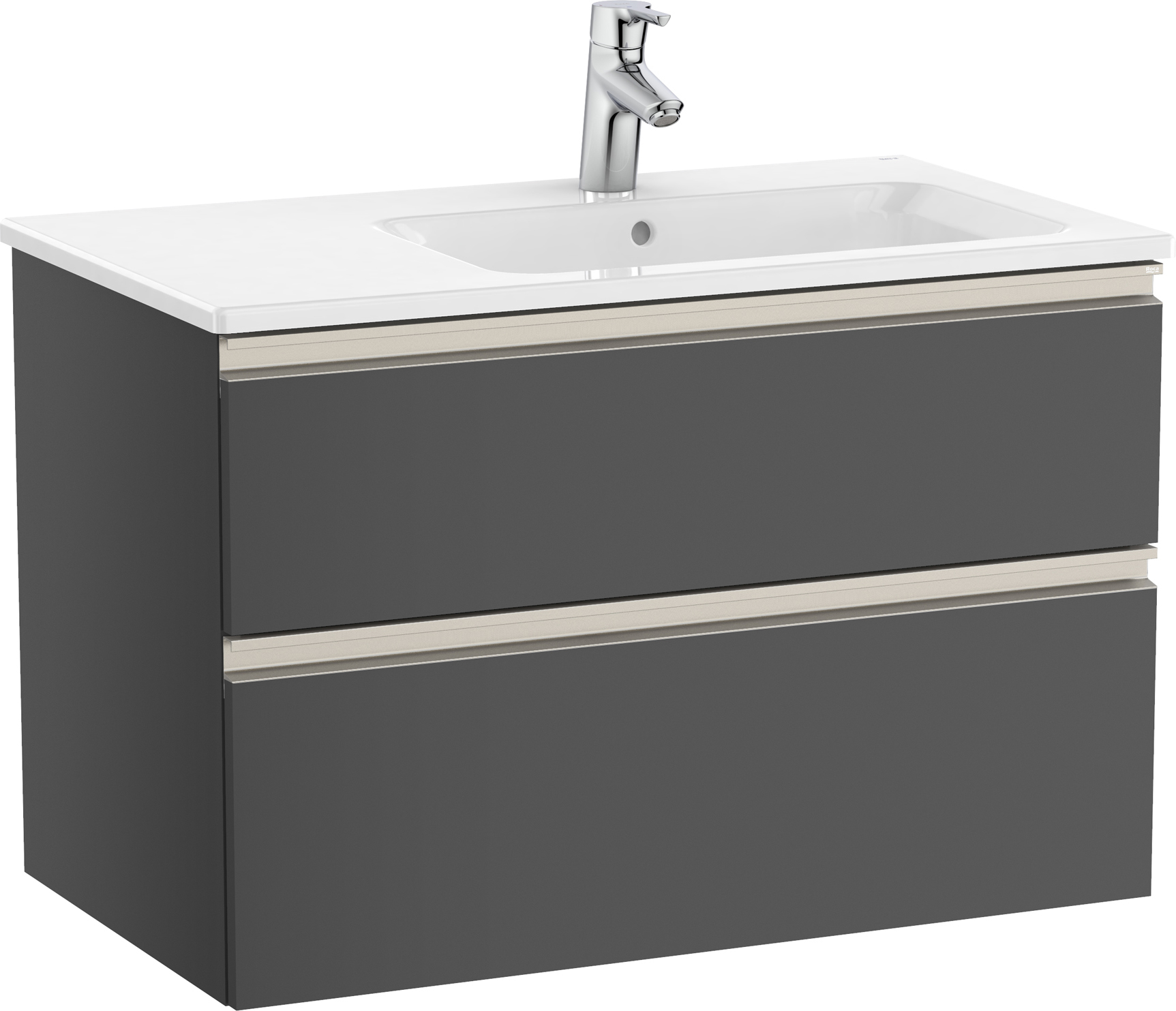 Roca Gap-N lavabo avec meuble 80 cm anthracite A851480153