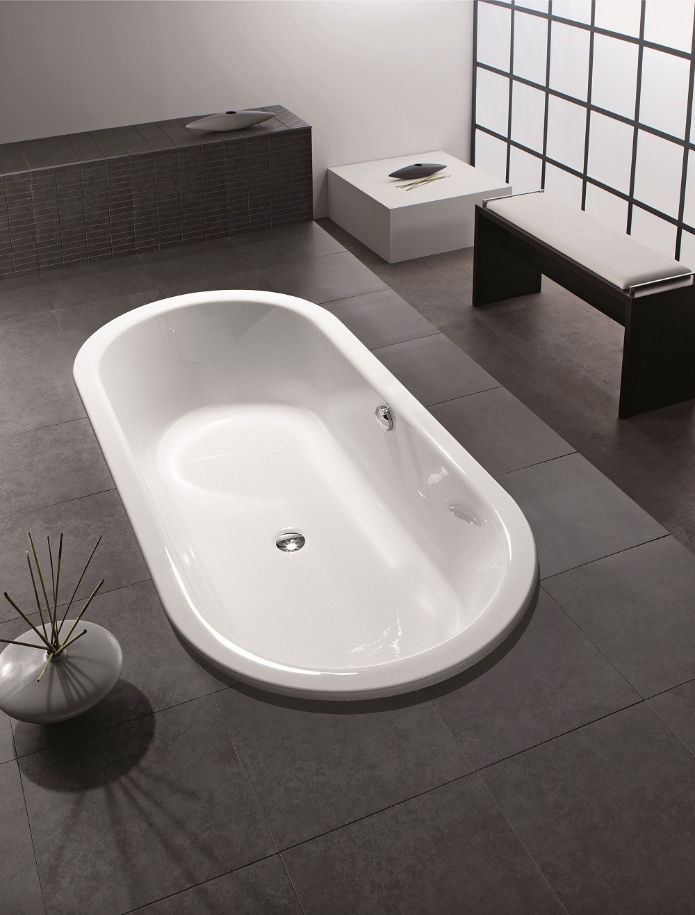 Hoesch Starck baignoire ovale 175x80 cm ovale blanc 6135.010