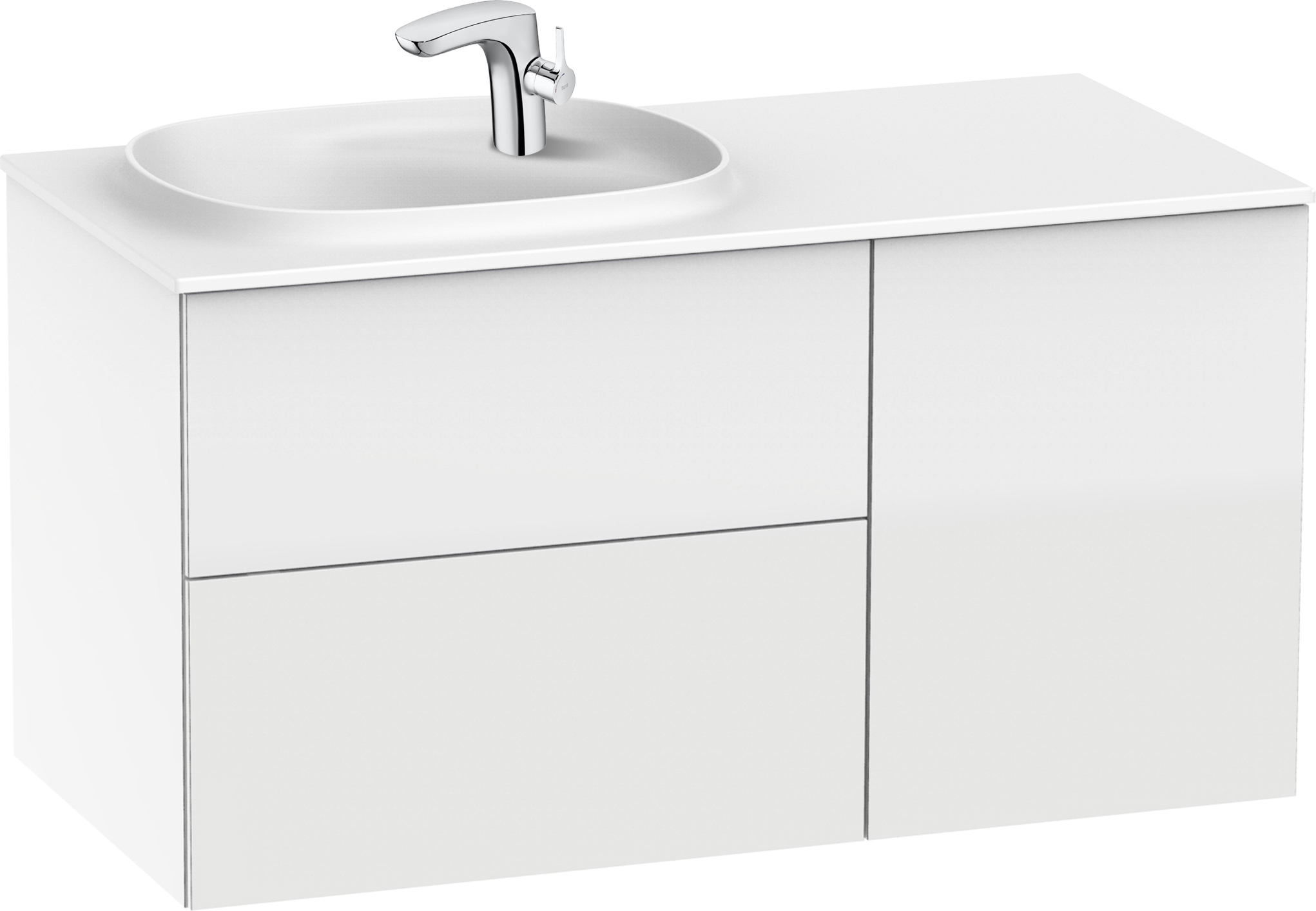 Roca Beyond lavabo avec meuble 100 cm blanche A851389806