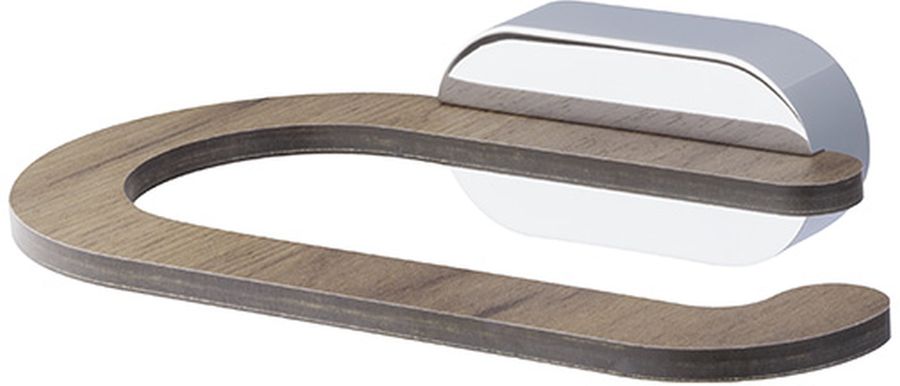 BISK Bergen porte-papier toilette chrome-bois 07061