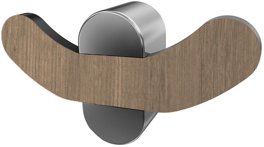 BISK Bergen porte-serviettes chrome-bois 07063