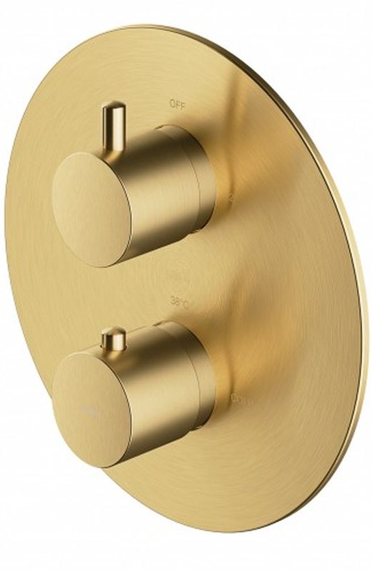 Omnires Y mitigeur bain-douche encastrée avec thermostat doré Y1236ROGLB