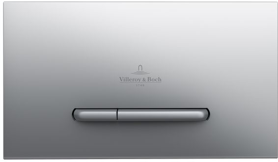 Villeroy & Boch ViConnect bouton de chasse d'eau pour WC chrome mat 92218069